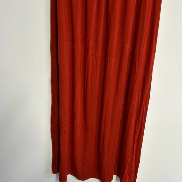 Heart & Hips Women’s Large Orange Maxi Dress Slinky Stretch Boho Fairycore HOCO - Picture 4 of 12